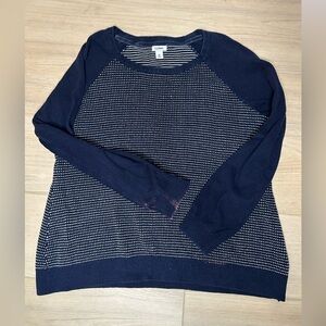 LL Bean Blue and White Sweater
